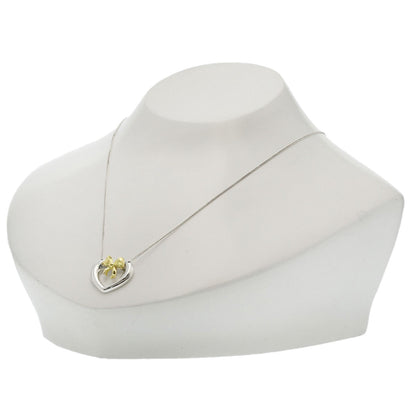 TIFFANY&Co. Heart ribbon Necklace Silver 18K Yellow GoldLadies [Used]
