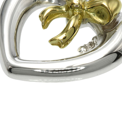 TIFFANY&Co. Heart ribbon Necklace Silver 18K Yellow GoldLadies [Used]