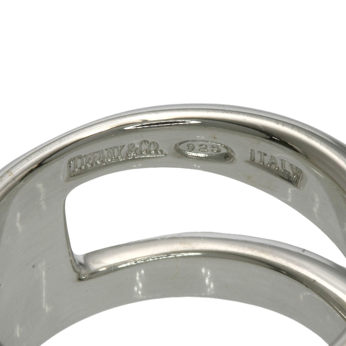 TIFFANY&Co. Diagonal Ring Silver Ladies [Used]