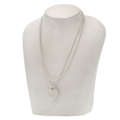 TIFFANY&Co. Return to TIFFANY & Co. Heart tag Necklace Silver Ladies [Used]