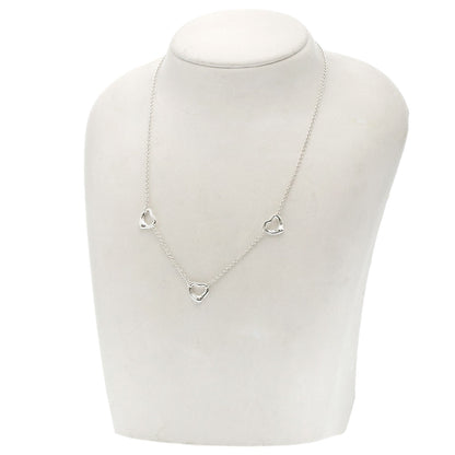 TIFFANY&Co. 3P Triple Open Heart Necklace Silver Ladies [Used]