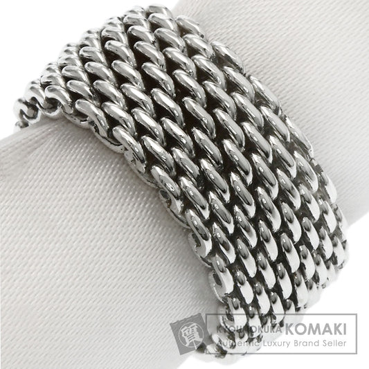TIFFANY&Co. Somerset mesh Ring Silver Ladies [Used]