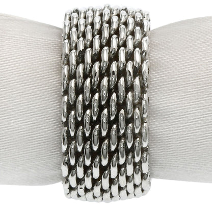 TIFFANY&Co. Somerset mesh Ring Silver Ladies [Used]