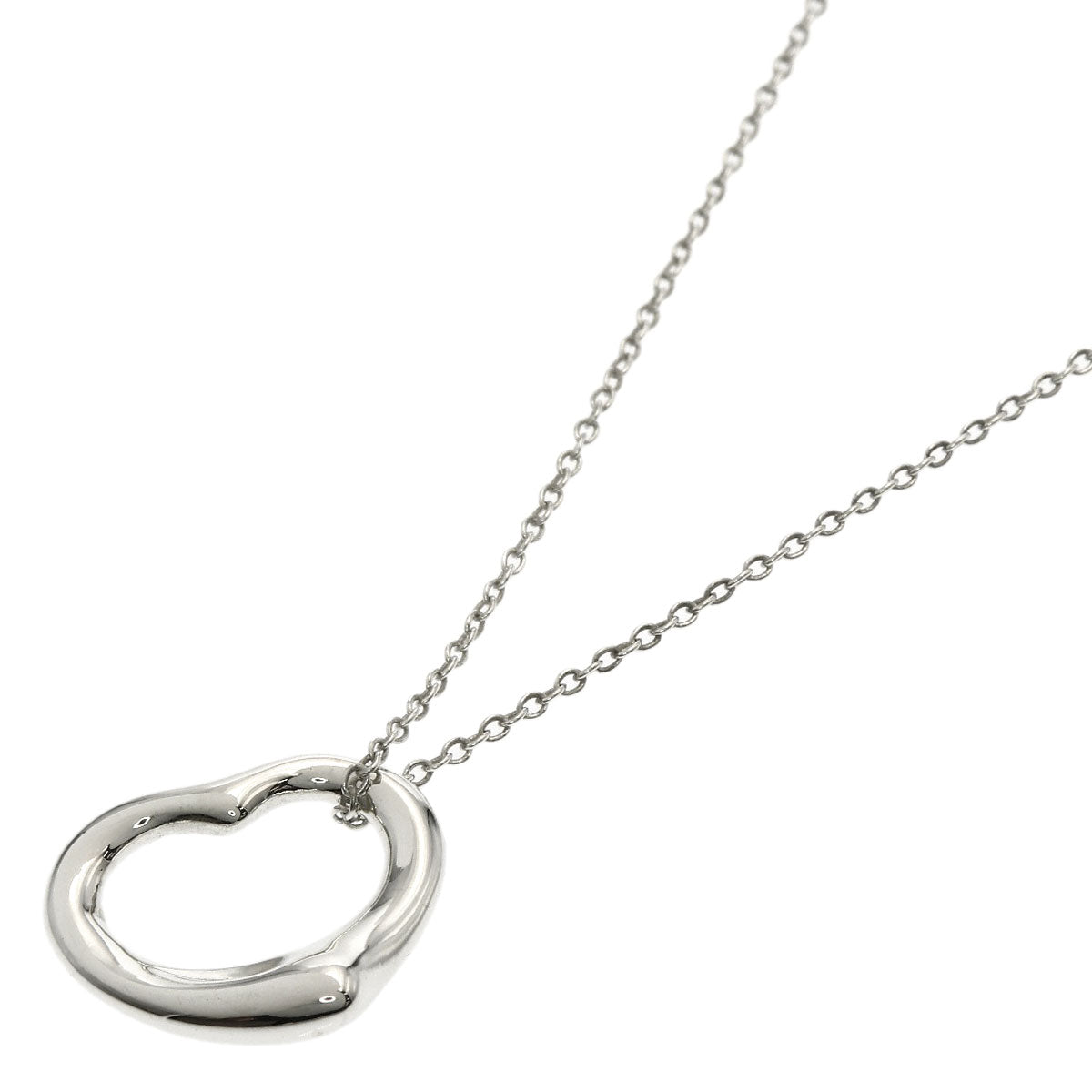 TIFFANY&Co. Open heart Necklace Silver Ladies [Used]