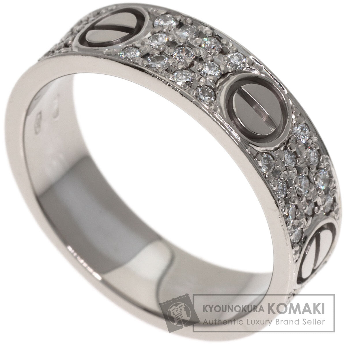 CARTIER Love Ring After Diamond #55 Ring K18 White Gold Ladies [Used]