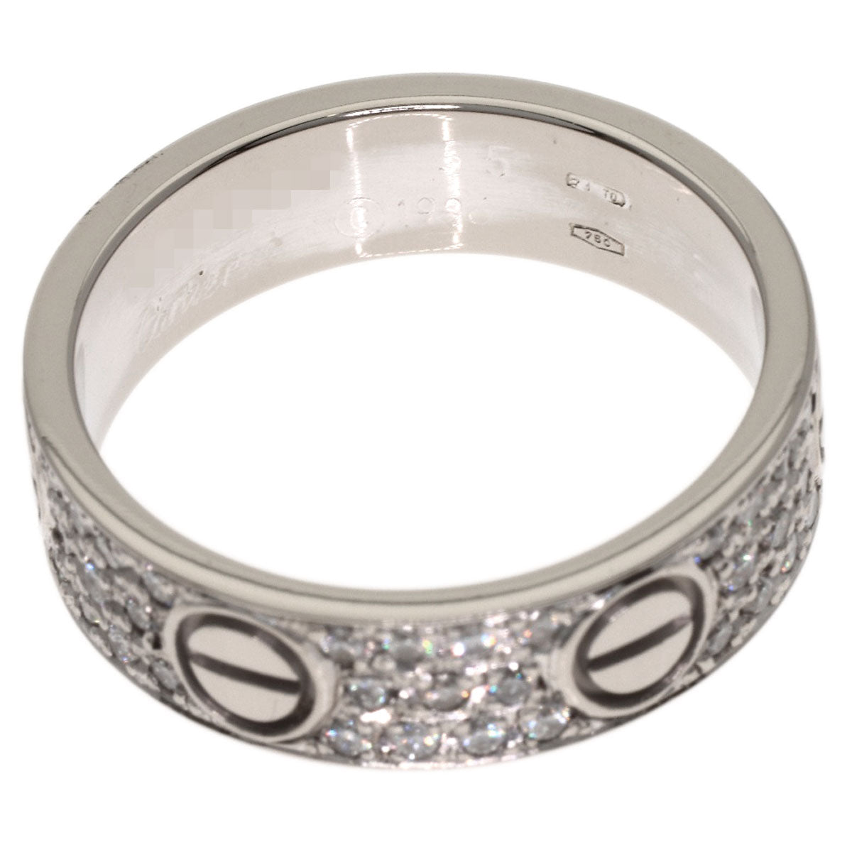 CARTIER Love Ring After Diamond #55 Ring K18 White Gold Ladies [Used]