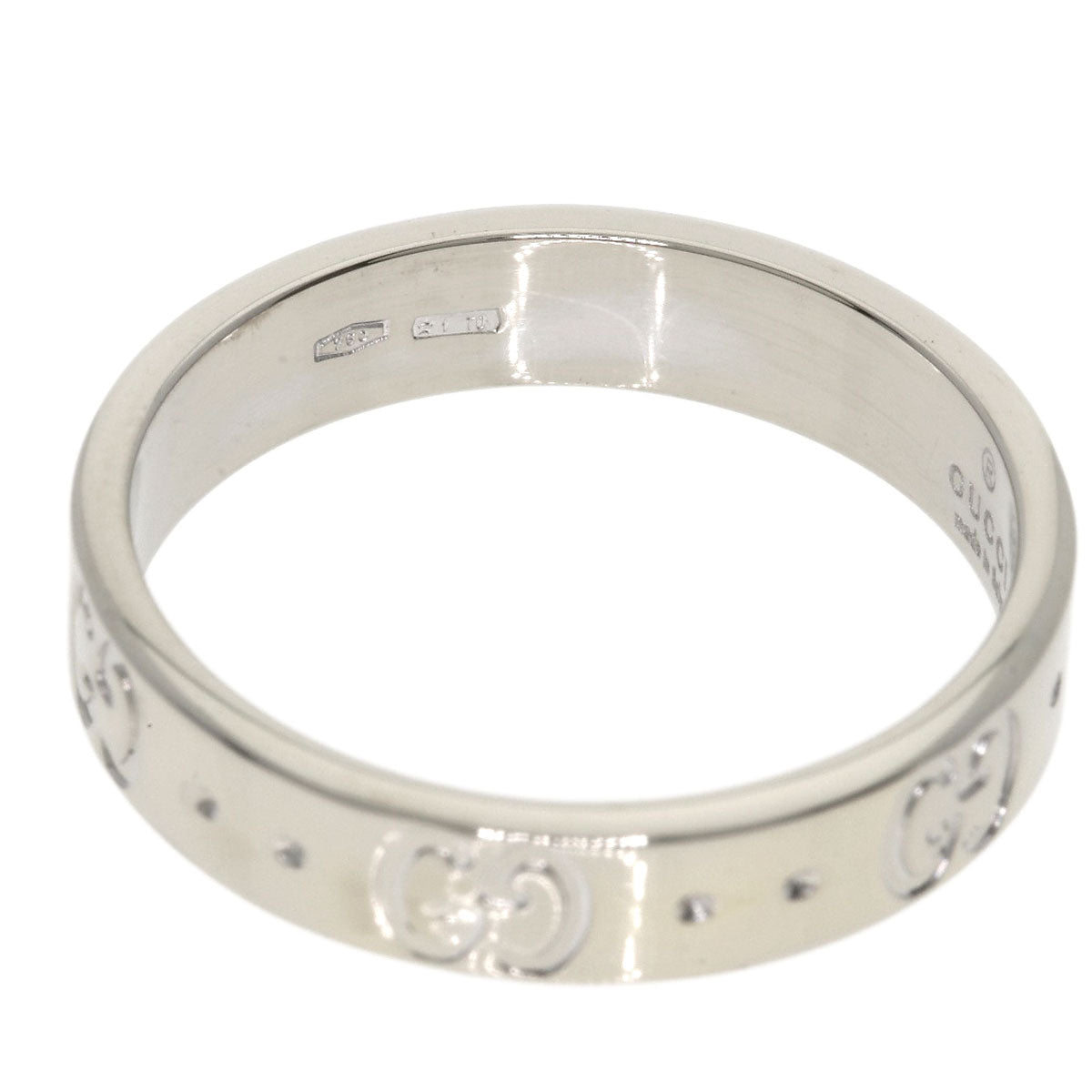 GUCCI Icon #14 Ring K18 White Gold Ladies [Used]