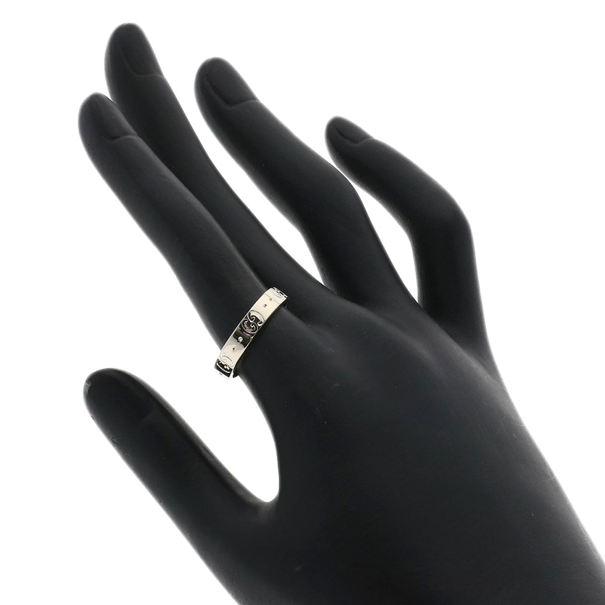 GUCCI Icon #14 Ring K18 White Gold Ladies [Used]
