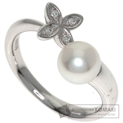 MIKIMOTO Pearl Pearl Diamond Ring K18 White Gold Ladies [Used]