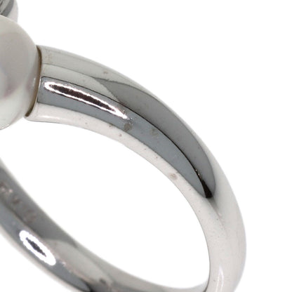 MIKIMOTO Pearl Pearl Diamond Ring K18 White Gold Ladies [Used]