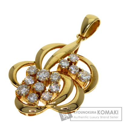 MIKIMOTO Diamond Pendant top K18 Yellow Gold Ladies [Used]