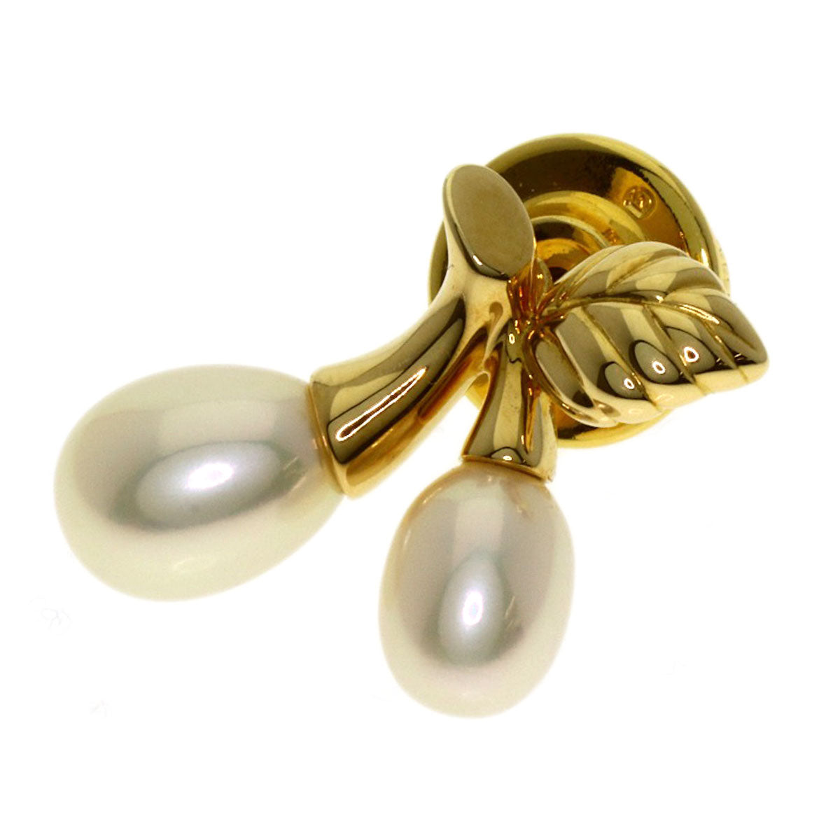 MIKIMOTO Freshwater Pearl Brooch Brooch K18 Yellow Gold Gold PlatedLadies [Used]