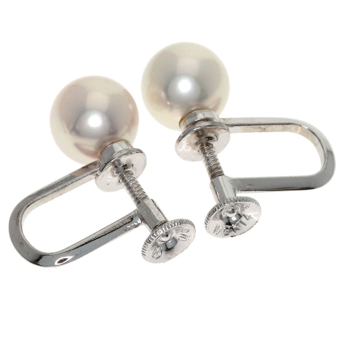 MIKIMOTO Pearl Pearl Earring K14 White Gold Ladies [Used]