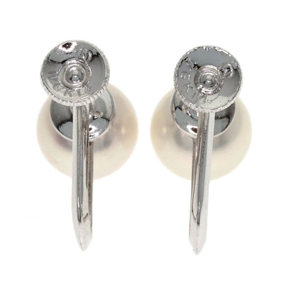 MIKIMOTO Pearl Pearl Earring K14 White Gold Ladies [Used]