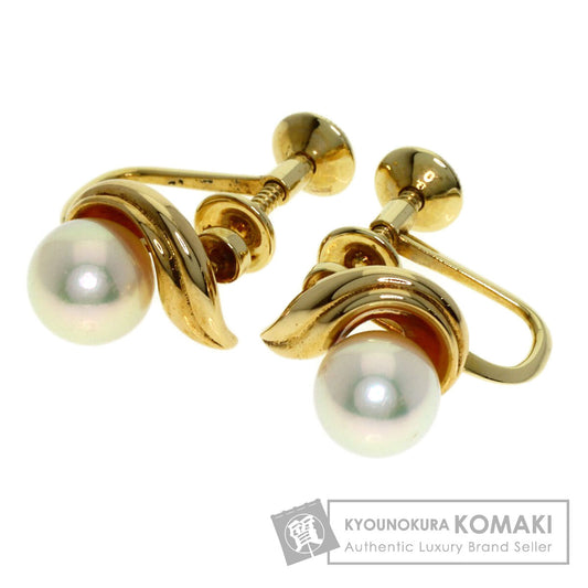 MIKIMOTO Akoya pearl Pearl Earring K14 Yellow Gold Ladies [Used]