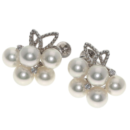 TASAKI Akoya Pearl Pearl Diamond Earring K18 White Gold Ladies [Used]