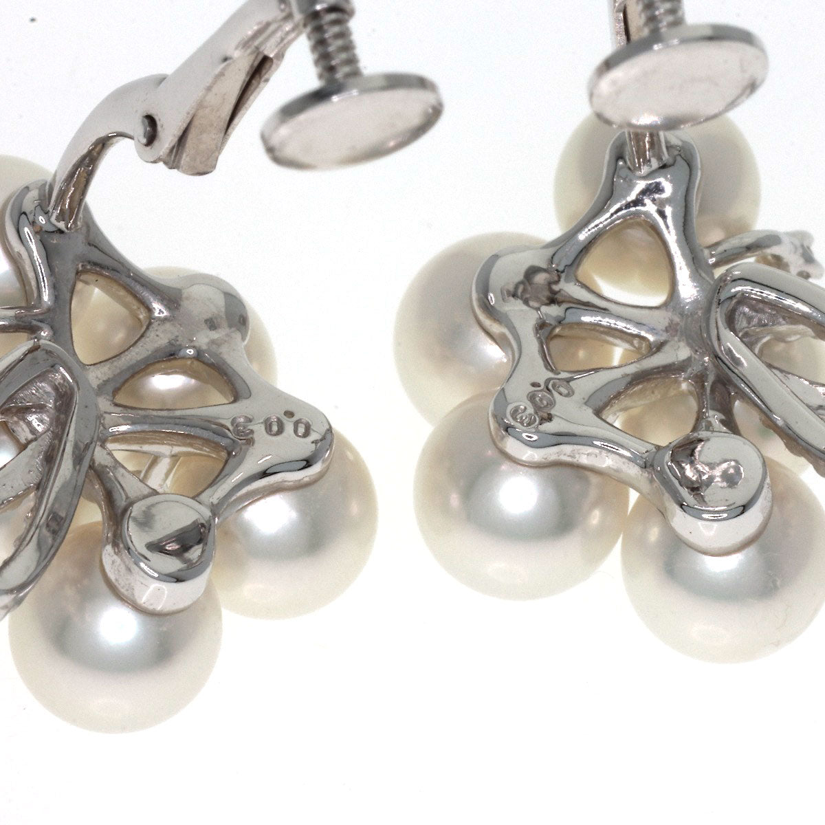 TASAKI Akoya Pearl Pearl Diamond Earring K18 White Gold Ladies [Used]