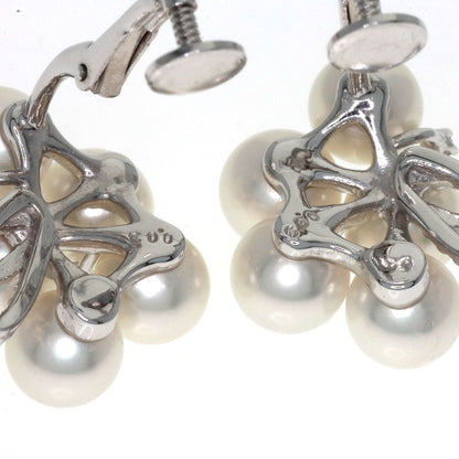TASAKI Akoya Pearl Pearl Diamond Earring K18 White Gold Ladies [Used]