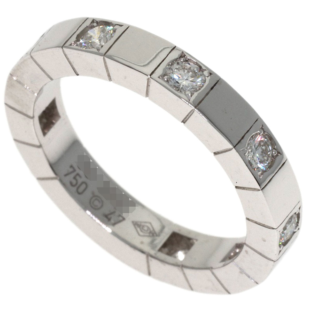 CARTIER Raniere Half Diamond #47 Ring K18 White Gold Ladies [Used]
