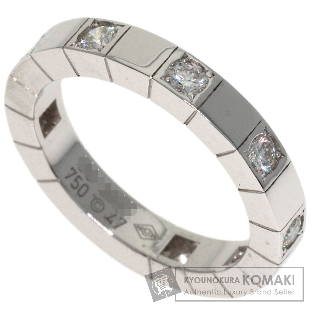 CARTIER Raniere Half Diamond #47 Ring K18 White Gold Ladies [Used]