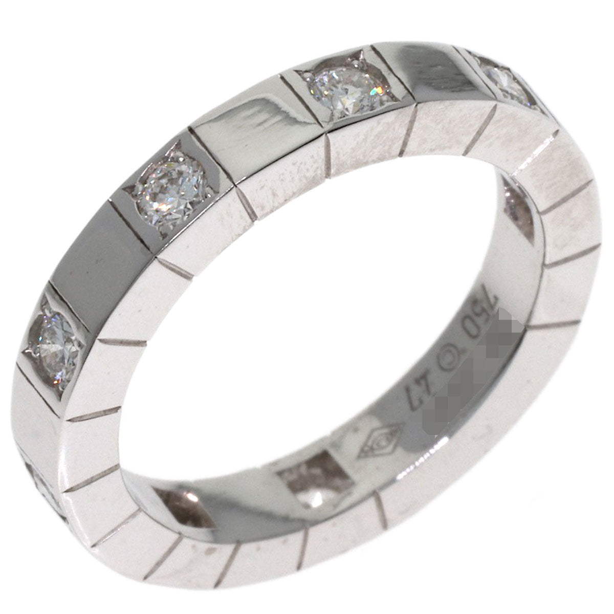 CARTIER Raniere Half Diamond #47 Ring K18 White Gold Ladies [Used]