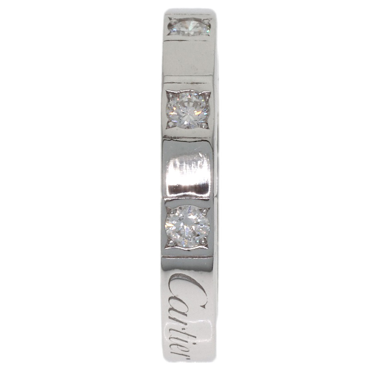 CARTIER Raniere Half Diamond #47 Ring K18 White Gold Ladies [Used]
