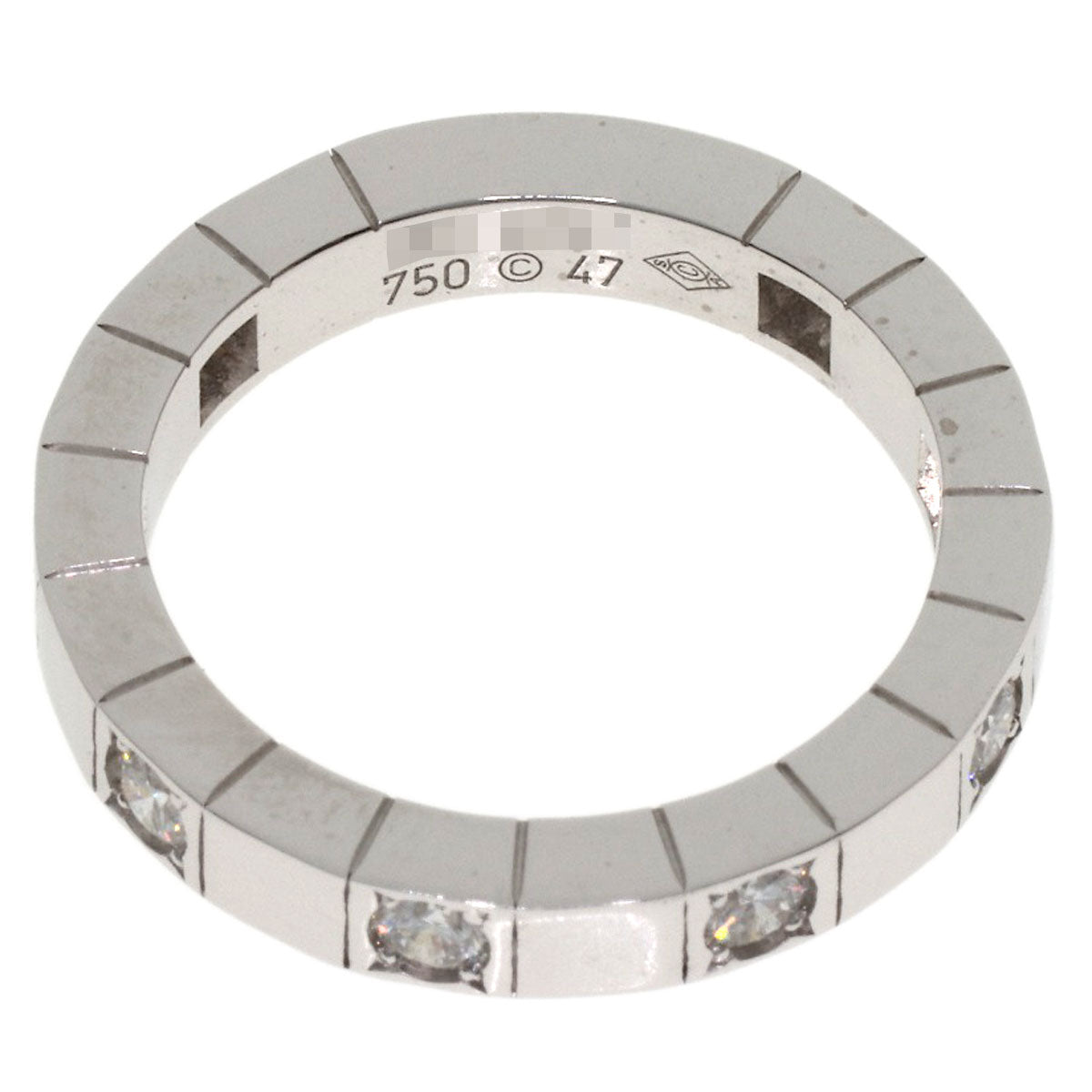 CARTIER Raniere Half Diamond #47 Ring K18 White Gold Ladies [Used]