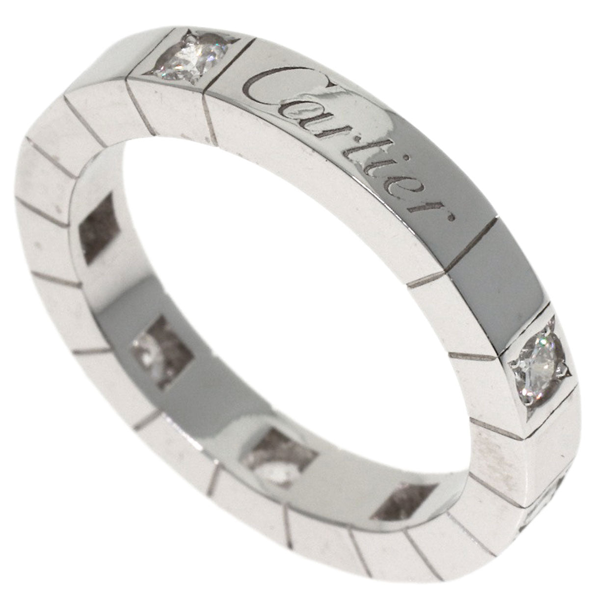 CARTIER Raniere Half Diamond #47 Ring K18 White Gold Ladies [Used]