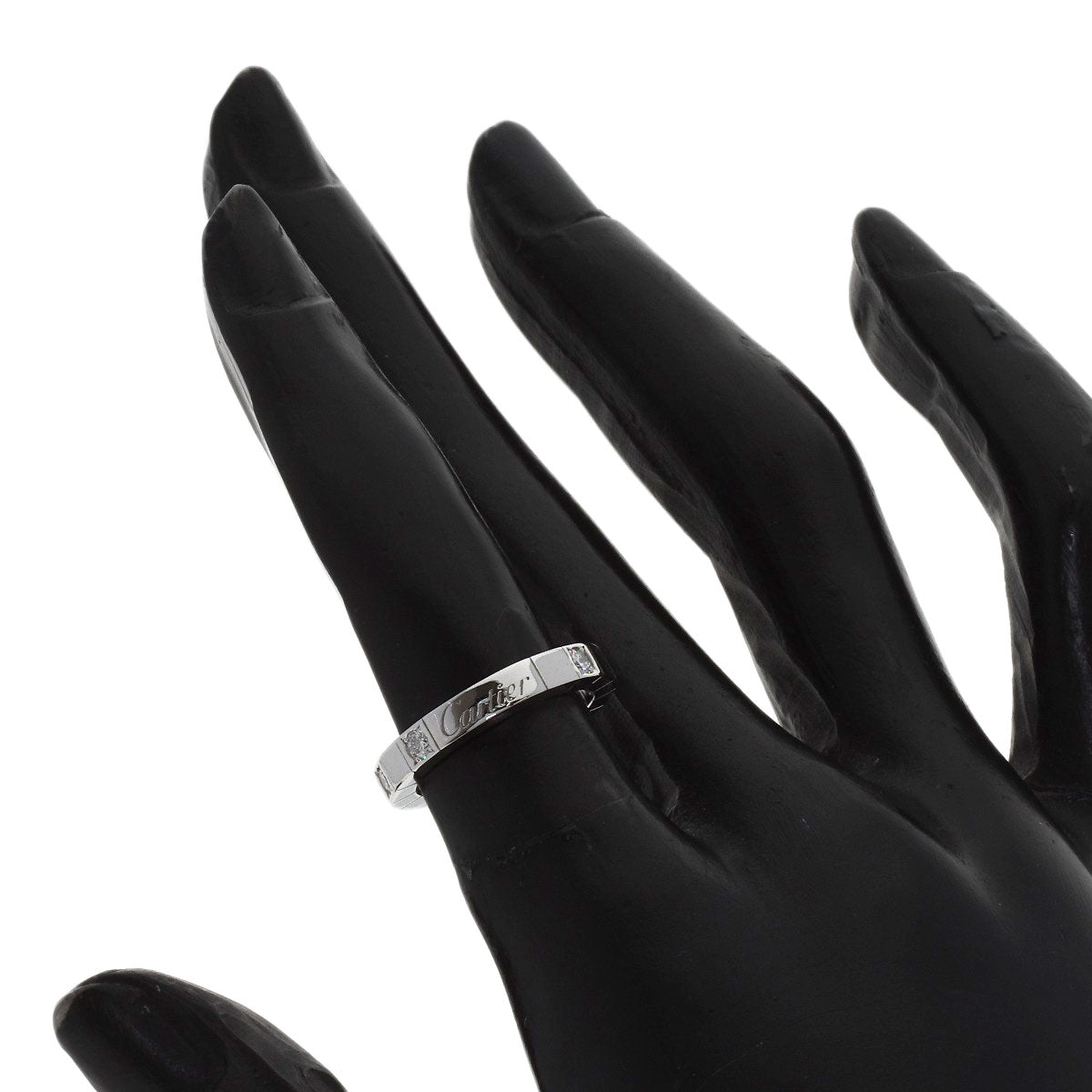 CARTIER Raniere Half Diamond #47 Ring K18 White Gold Ladies [Used]