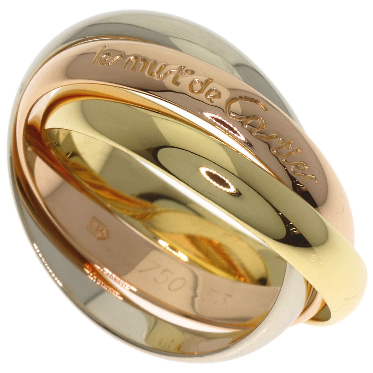CARTIER Trinity #53 Ring K18 Yellow Gold 18K Pink GoldLadies [Used]