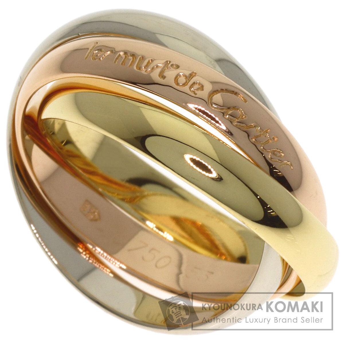CARTIER Trinity #53 Ring K18 Yellow Gold 18K Pink GoldLadies [Used]