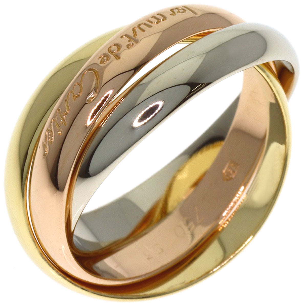 CARTIER Trinity #53 Ring K18 Yellow Gold 18K Pink GoldLadies [Used]
