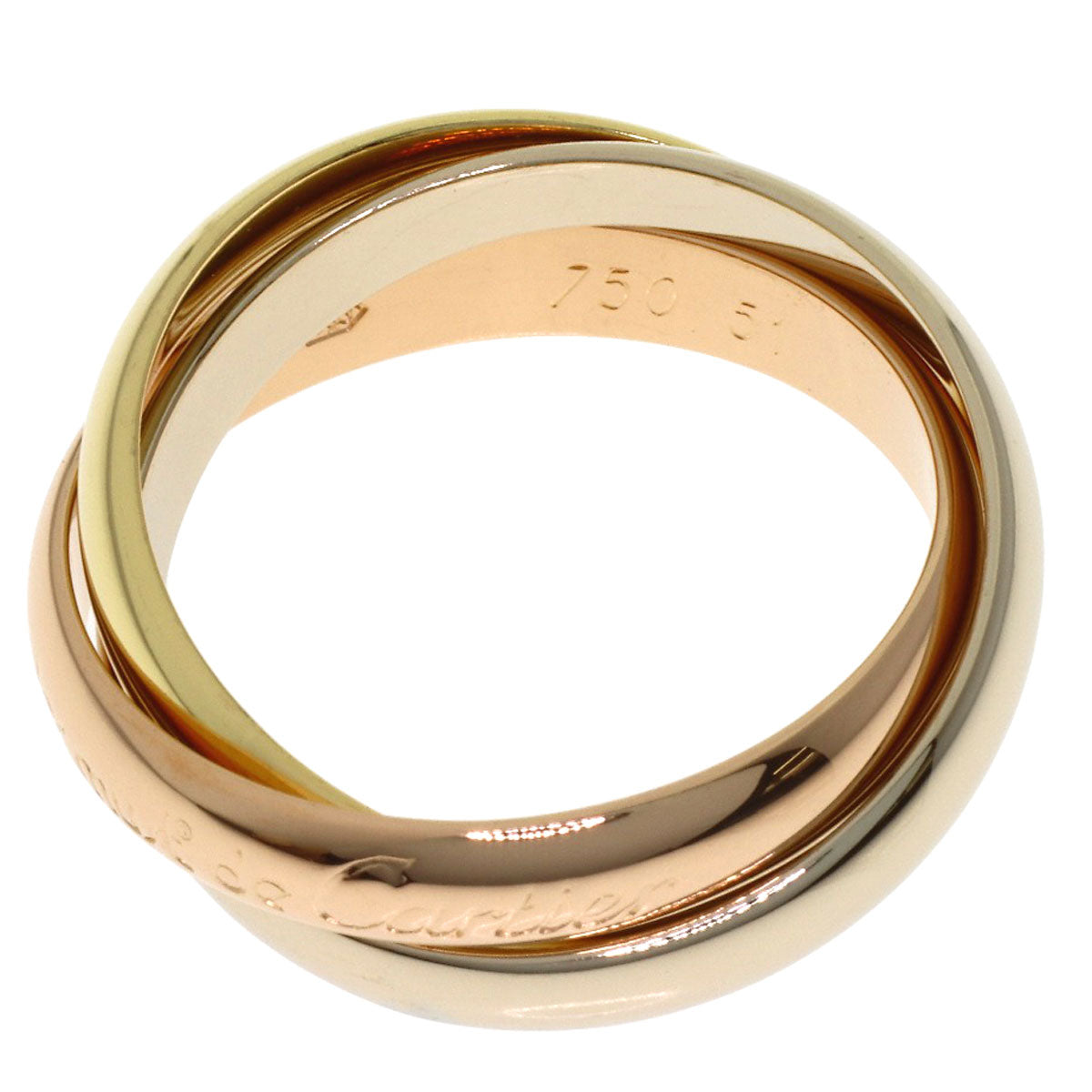 CARTIER Trinity #51 Ring K18 Yellow Gold 18K Pink GoldLadies [Used]
