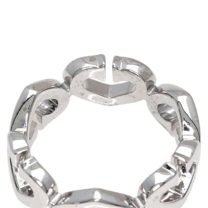 CARTIER C Heart Diamond # 50 Ring K18 White Gold Ladies [Used]