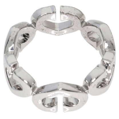 CARTIER C Heart Diamond # 50 Ring K18 White Gold Ladies [Used]