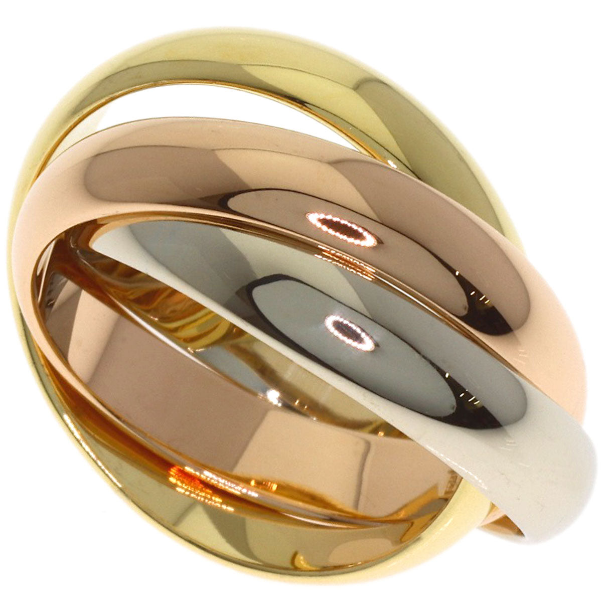 CARTIER Trinity MM #49 Ring K18 Yellow Gold 18K Pink GoldLadies [Used]