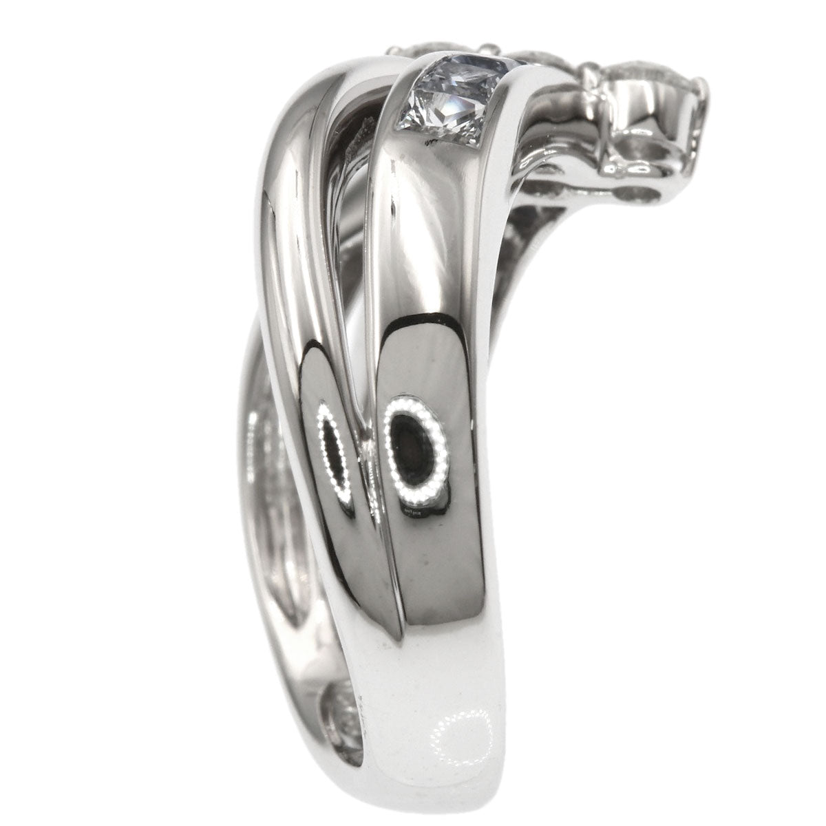 Jeunet Diamond Sapphire Ring K18 White Gold Ladies [Used]