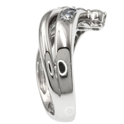 Jeunet Diamond Sapphire Ring K18 White Gold Ladies [Used]