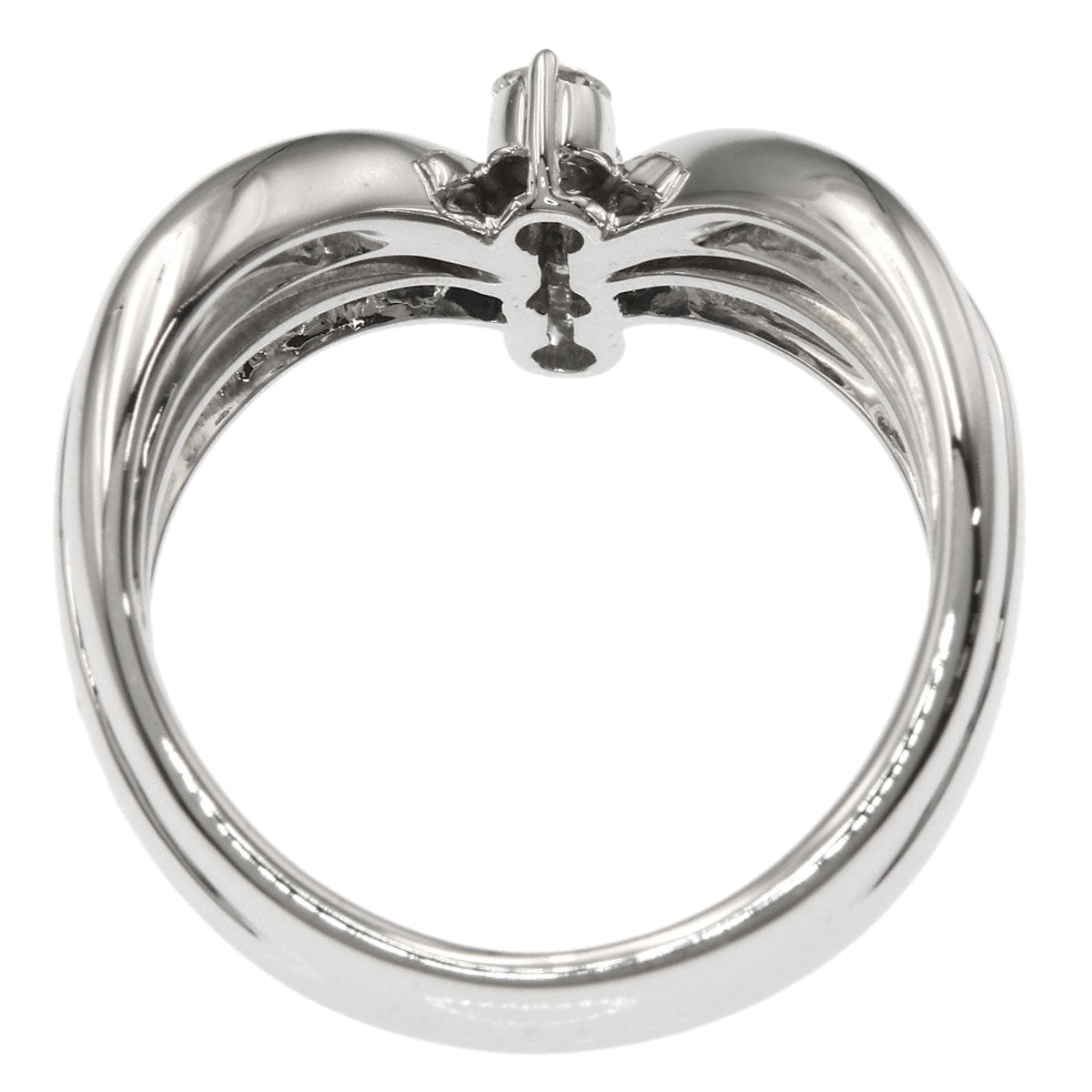 Jeunet Diamond Sapphire Ring K18 White Gold Ladies [Used]
