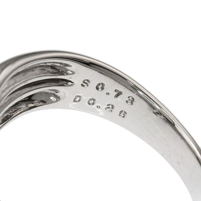 Jeunet Diamond Sapphire Ring K18 White Gold Ladies [Used]