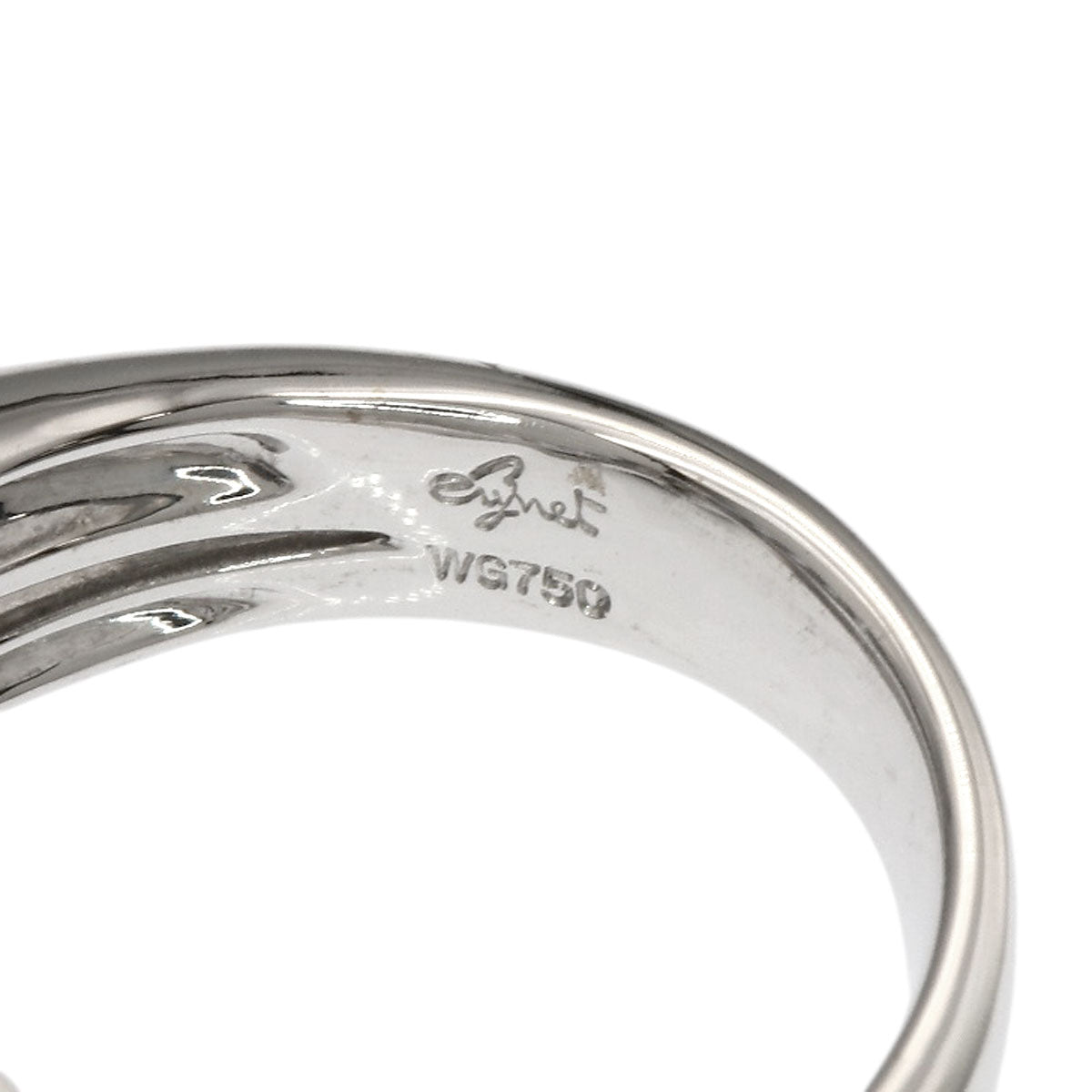 Jeunet Diamond Sapphire Ring K18 White Gold Ladies [Used]