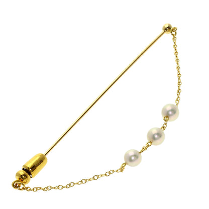 MIKIMOTO Pearl Pearl Brooch K18 Yellow Gold Ladies [Used]