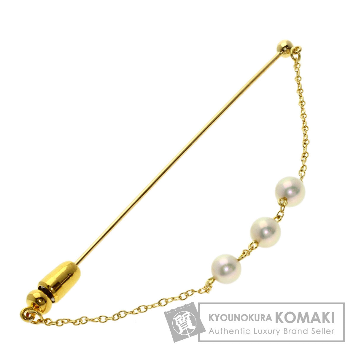 MIKIMOTO Pearl Pearl Brooch K18 Yellow Gold Ladies [Used]