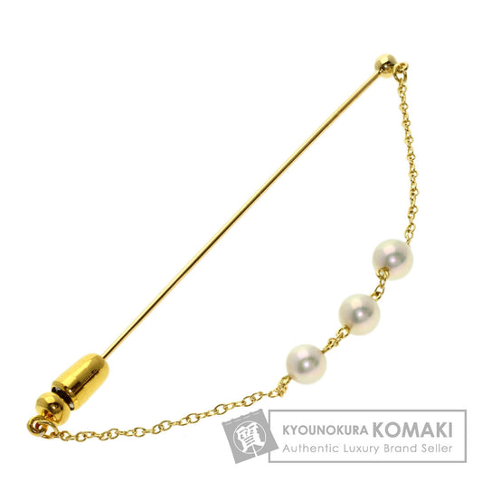 MIKIMOTO Pearl Pearl Brooch K18 Yellow Gold Ladies [Used]