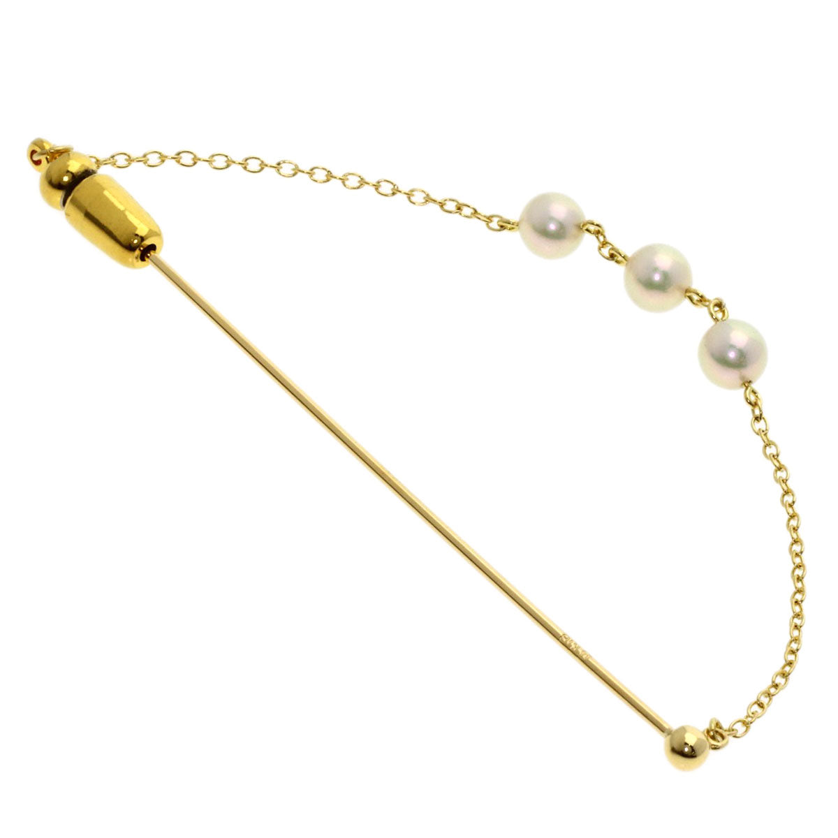 MIKIMOTO Pearl Pearl Brooch K18 Yellow Gold Ladies [Used]