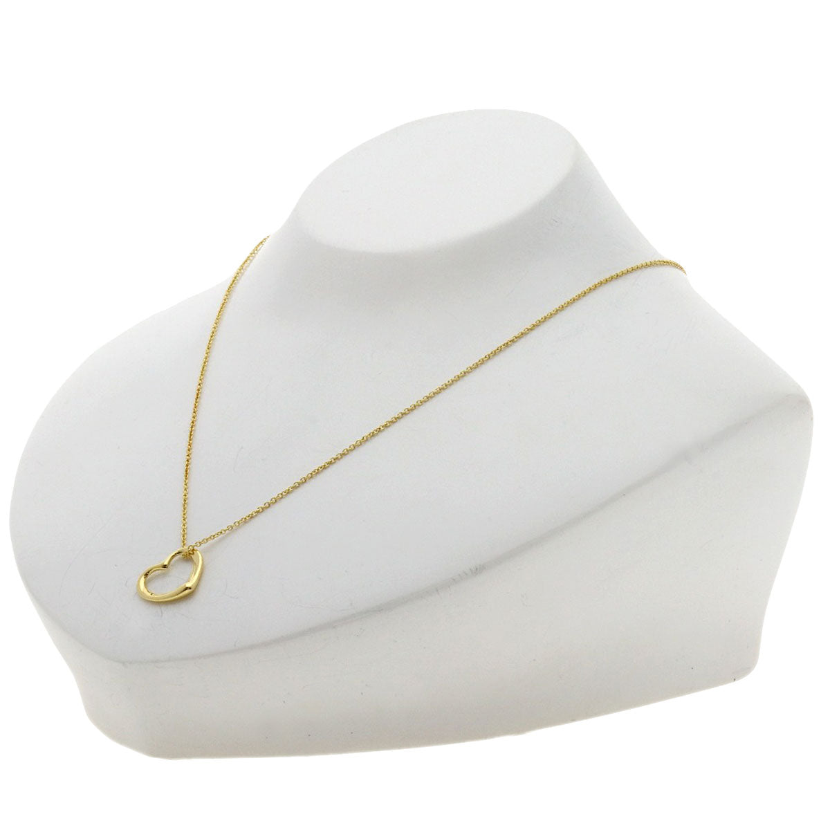 TIFFANY&Co. Open heart Necklace K18 Yellow Gold Ladies [Used]