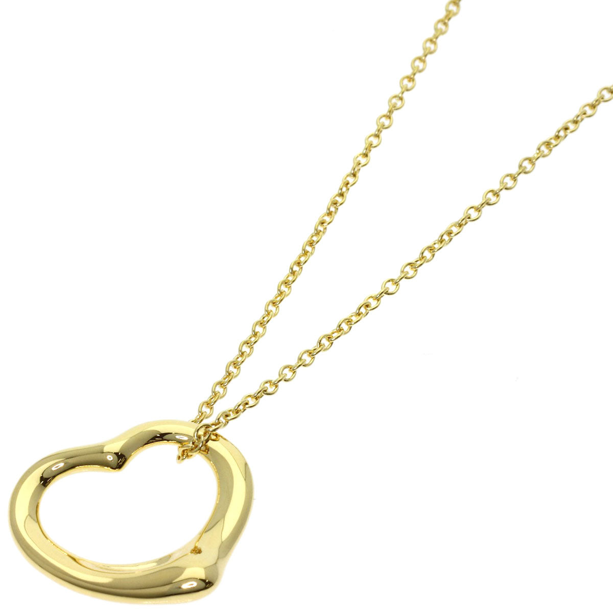 TIFFANY&Co. Open heart Necklace K18 Yellow Gold Ladies [Used]
