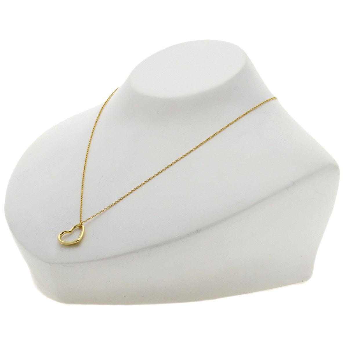 TIFFANY&Co. Open heart Necklace K18 Yellow Gold Ladies [Used]