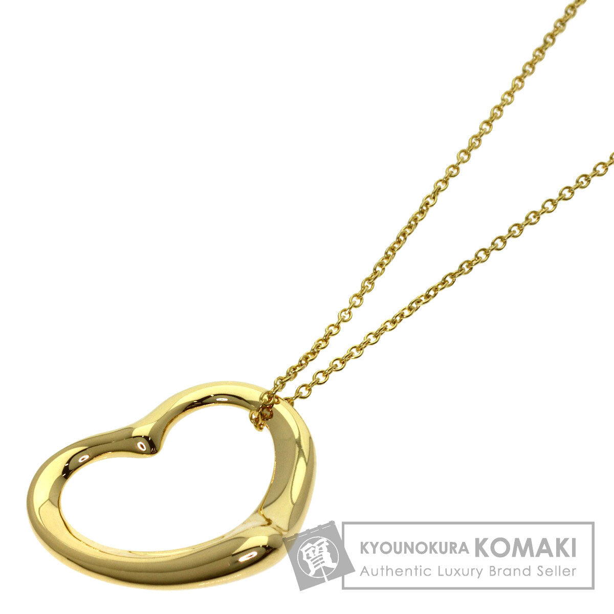 TIFFANY&Co. Open heart Necklace K18 Yellow Gold Ladies [Used]
