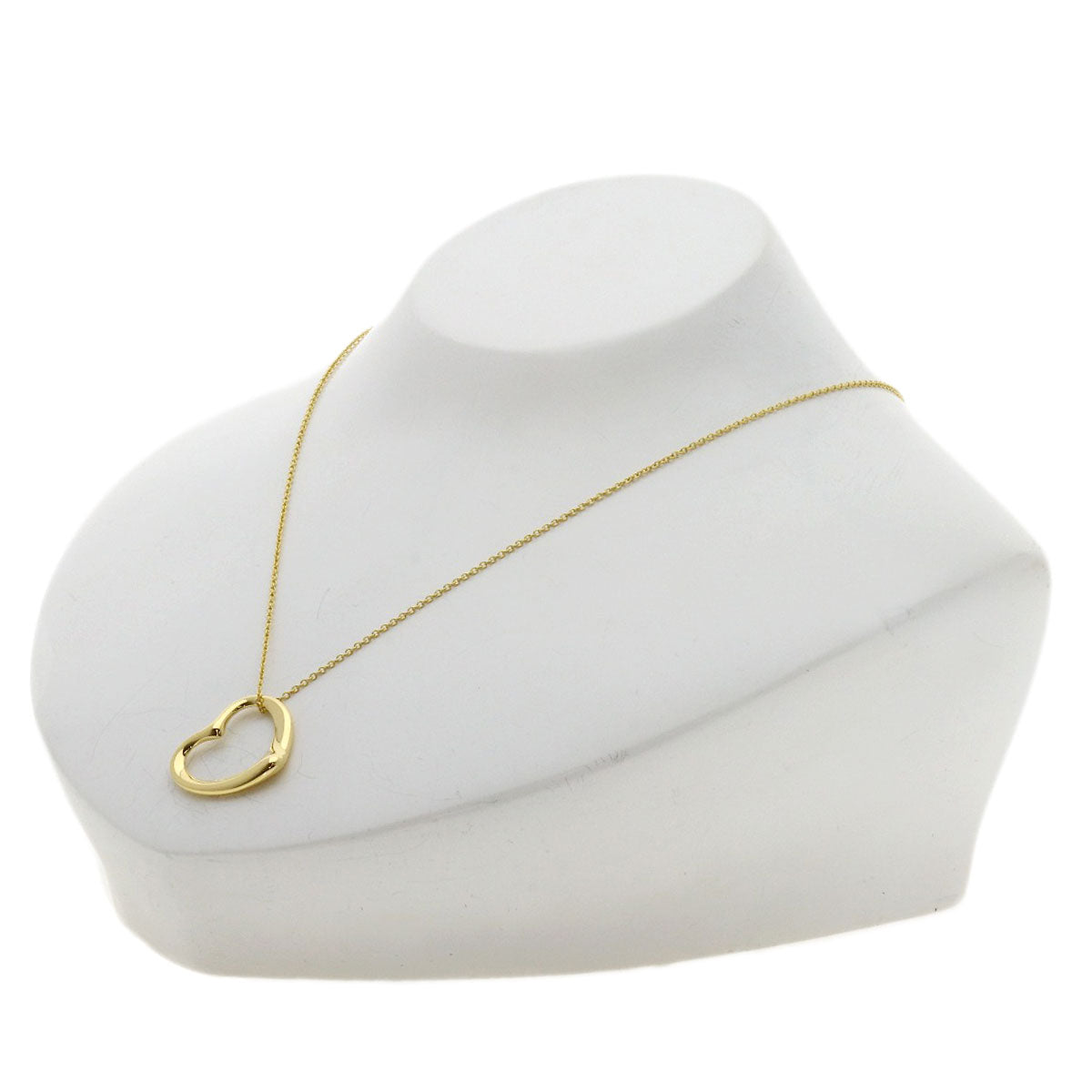 TIFFANY&Co. Open heart Necklace K18 Yellow Gold Ladies [Used]